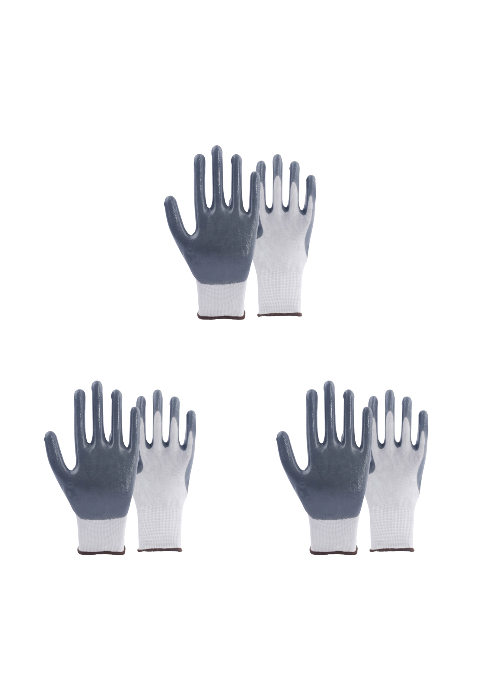 3-Pack White Nitrile Palm