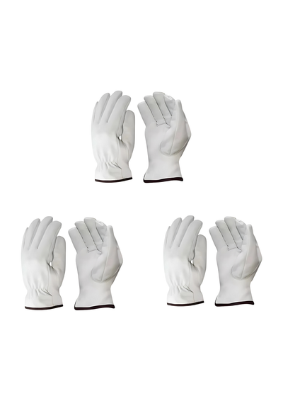 3-Pack White Drivers Unlined
